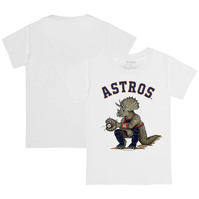 Toddler Tiny Turnip White Houston Astros Triceratops T-Shirt