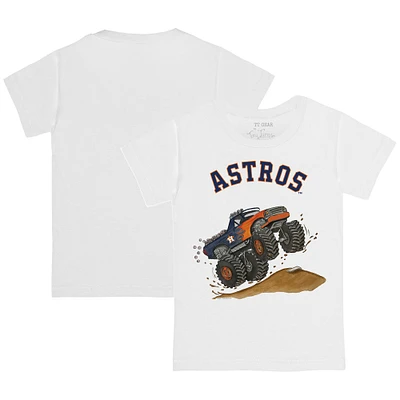 Youth Tiny Turnip White Houston Astros Monster Truck T-Shirt