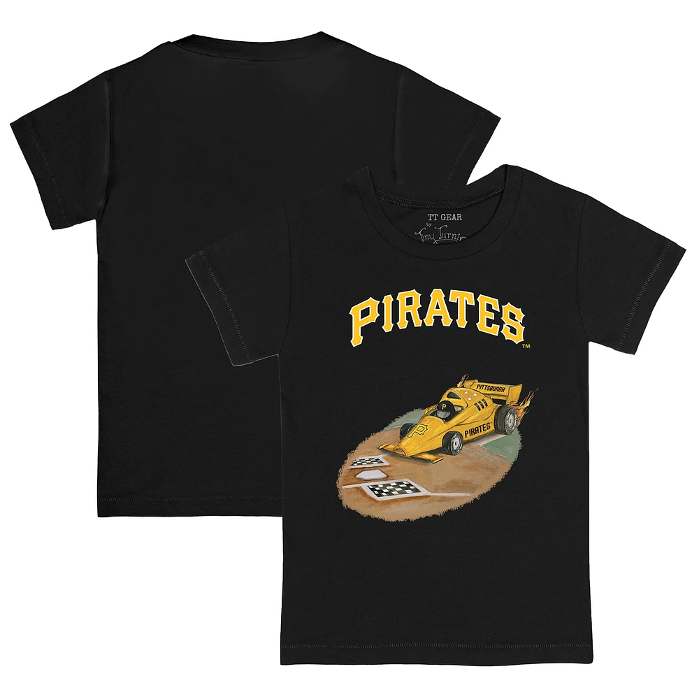 Youth Tiny Turnip Black Pittsburgh Pirates Racecar T-Shirt