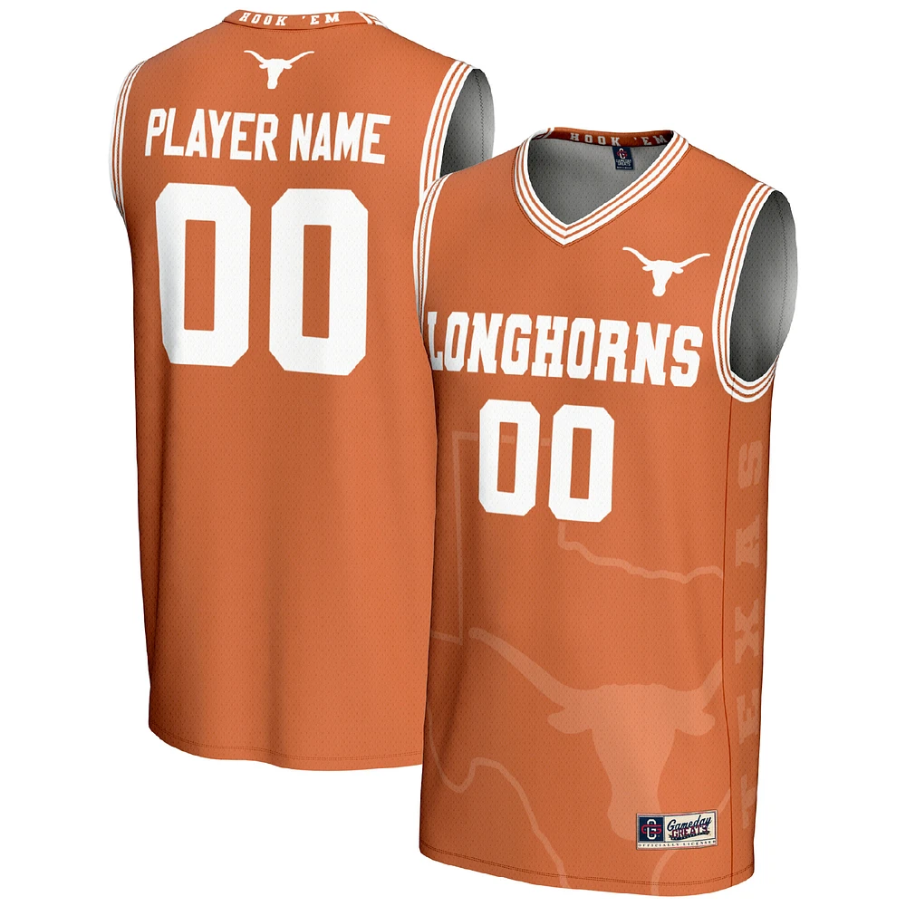 Unisex GameDay Greats Texas Orange Longhorns NIL Pick-A-Player Women's Basketball Lightweight Icon Print Jersey