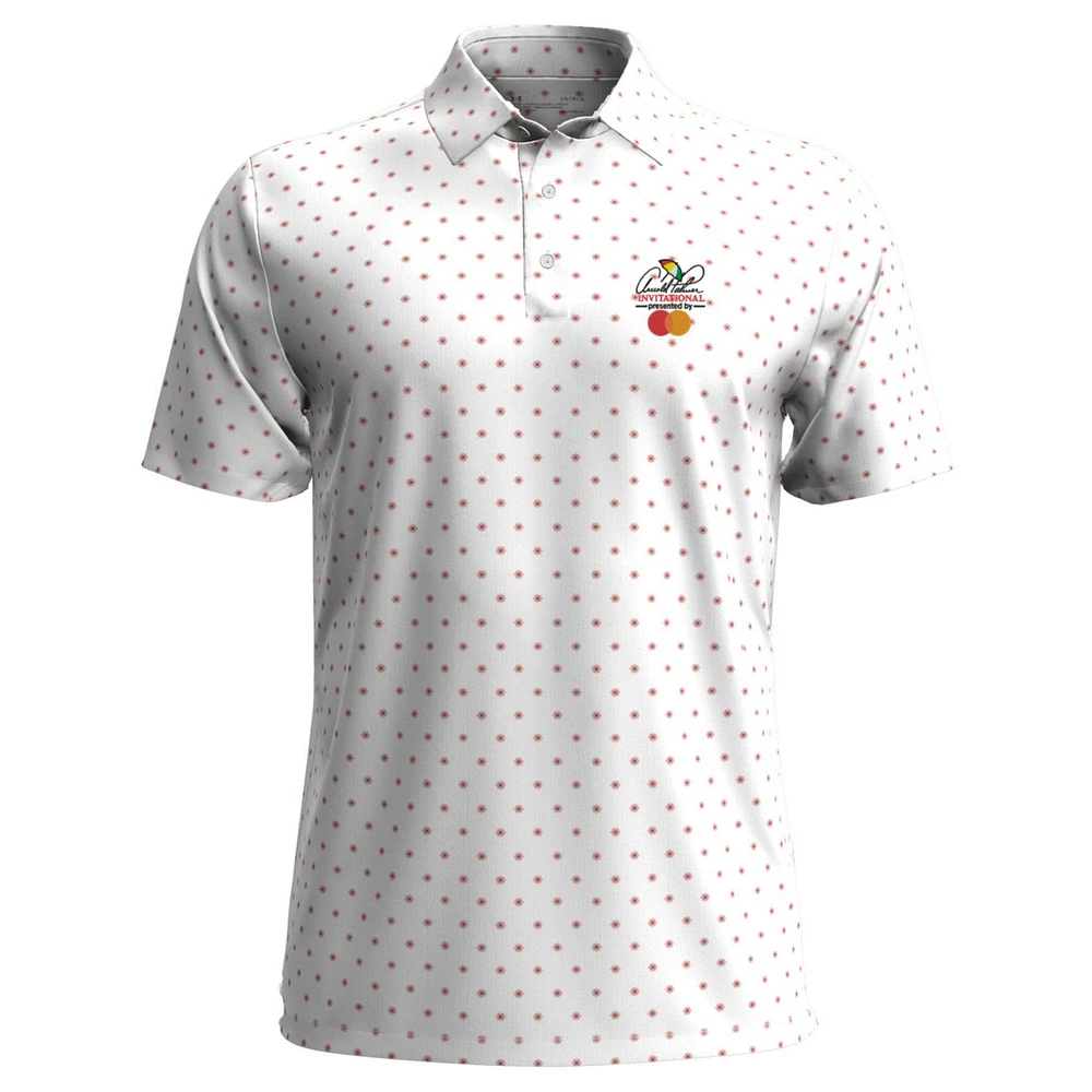 Men's Under Armour White Arnold Palmer Invitational Playoff Desert Geo Polo