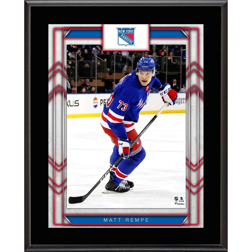 Matt Rempe New York Rangers 10.5" x 13" Player Sublimated Plaque