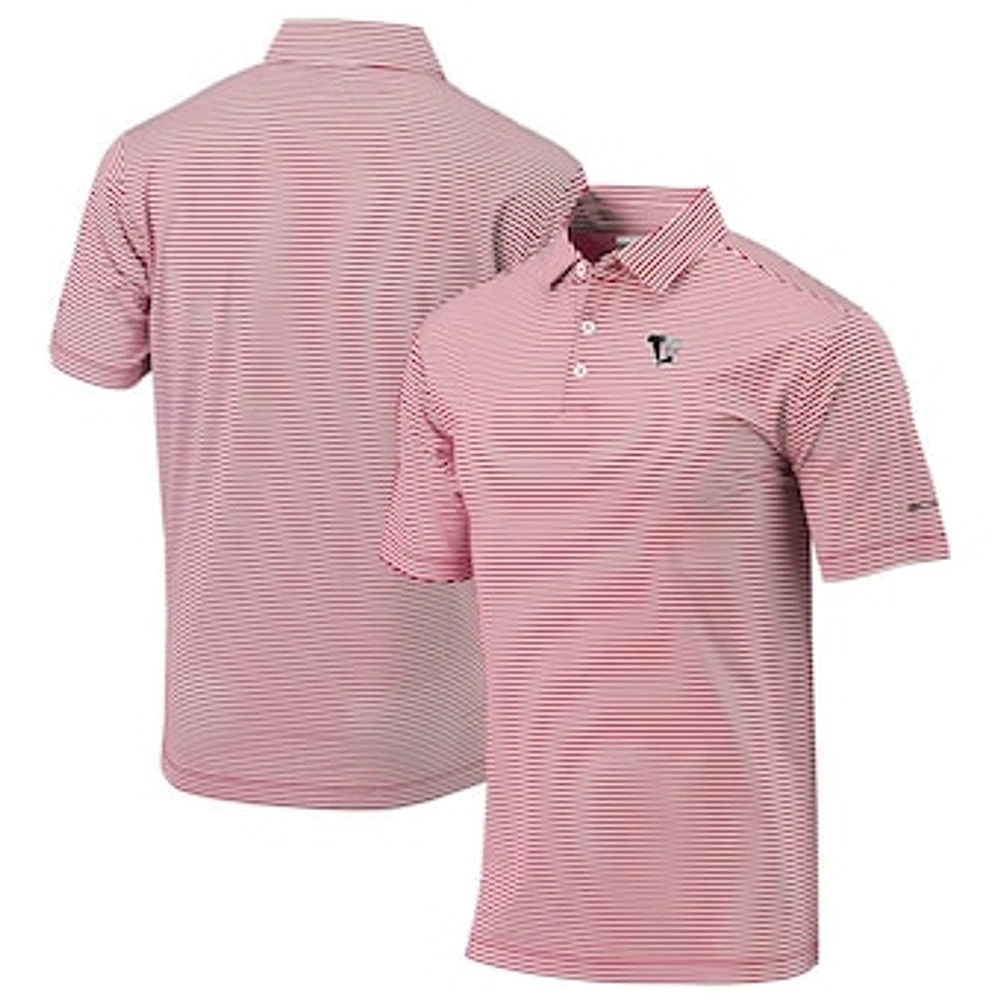 Men's Columbia Red Lansing Lugnuts Omni-Wick Club Invite Polo