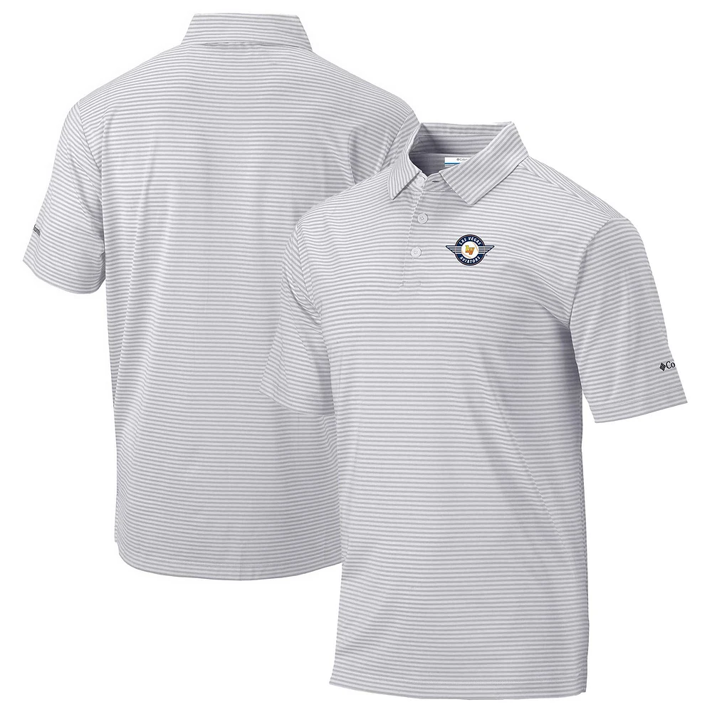 Men's Columbia Gray Las Vegas Aviators Omni-Wick Club Invite Polo