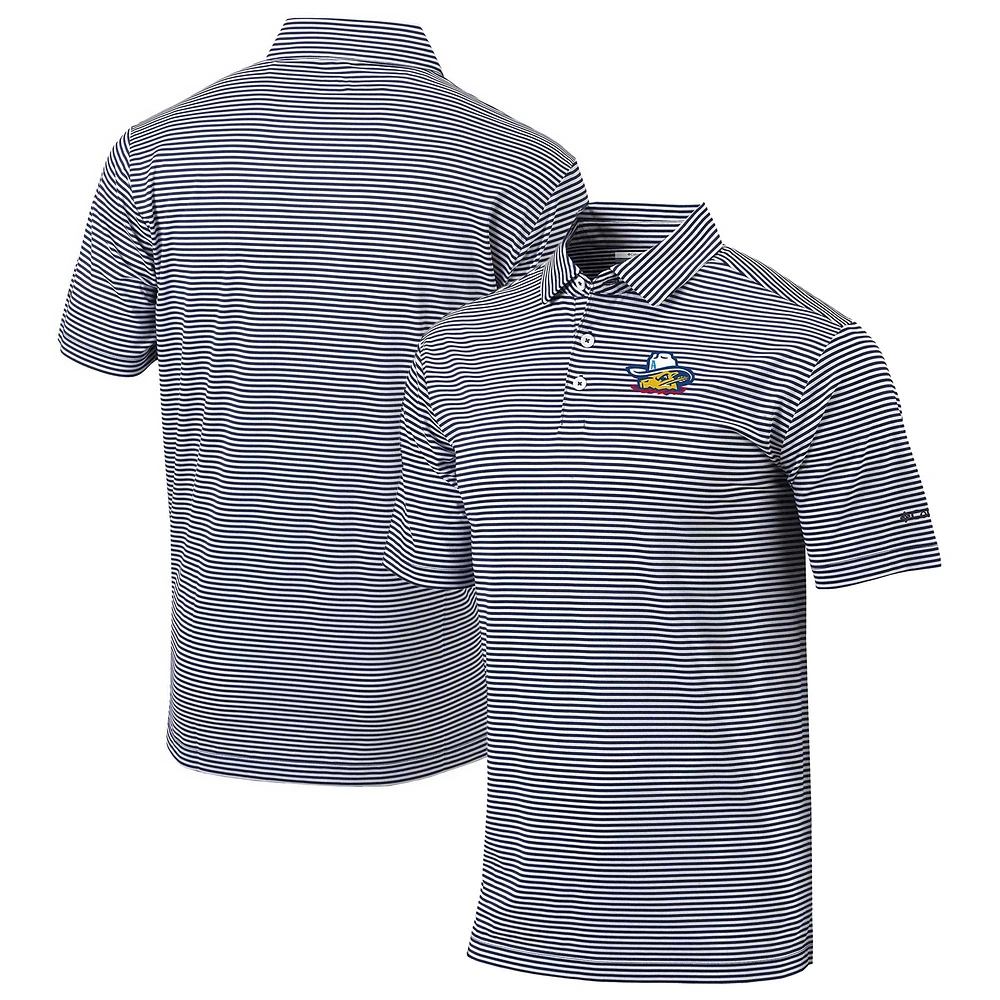 Men's Columbia Navy Amarillo Sod Poodles Omni-Wick Club Invite Polo