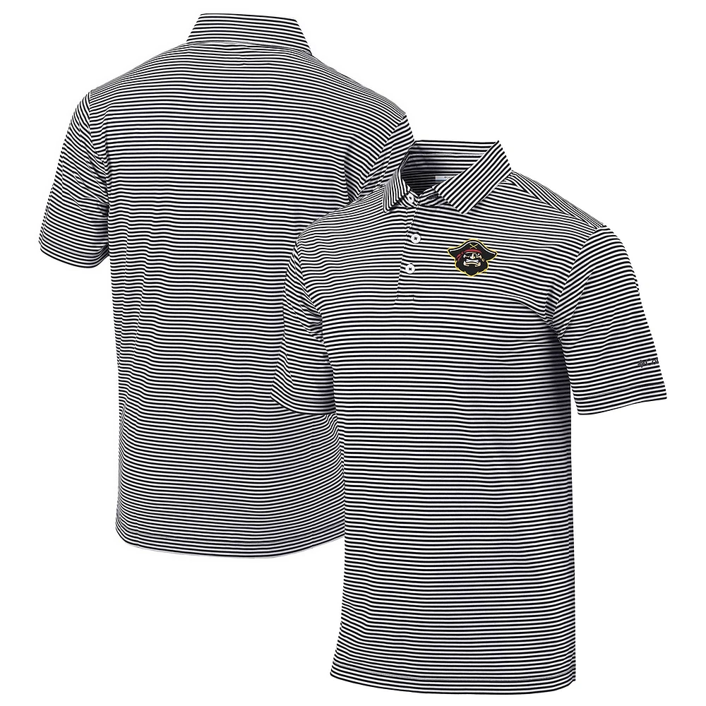 Men's Columbia Black Bradenton Marauders Omni-Wick Club Invite Polo