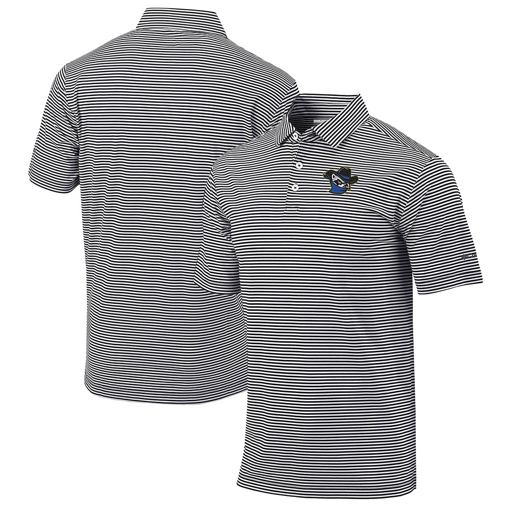 Men's Columbia Black Quad Cities River Bandits Omni-Wick Club Invite Polo