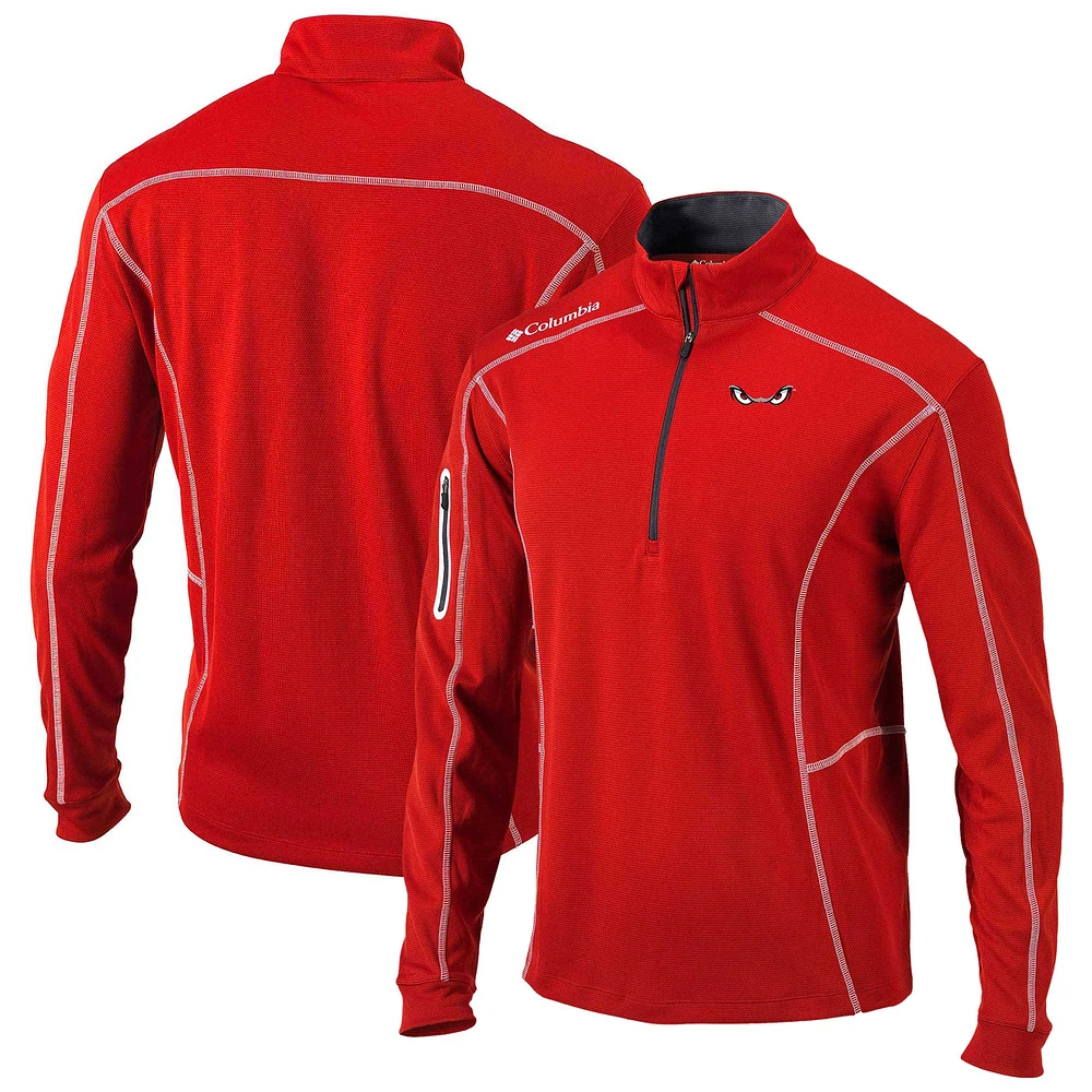 Men's Columbia Red Lake Elsinore Storm Omni-Wick Shotgun Quarter-Zip Pullover Top