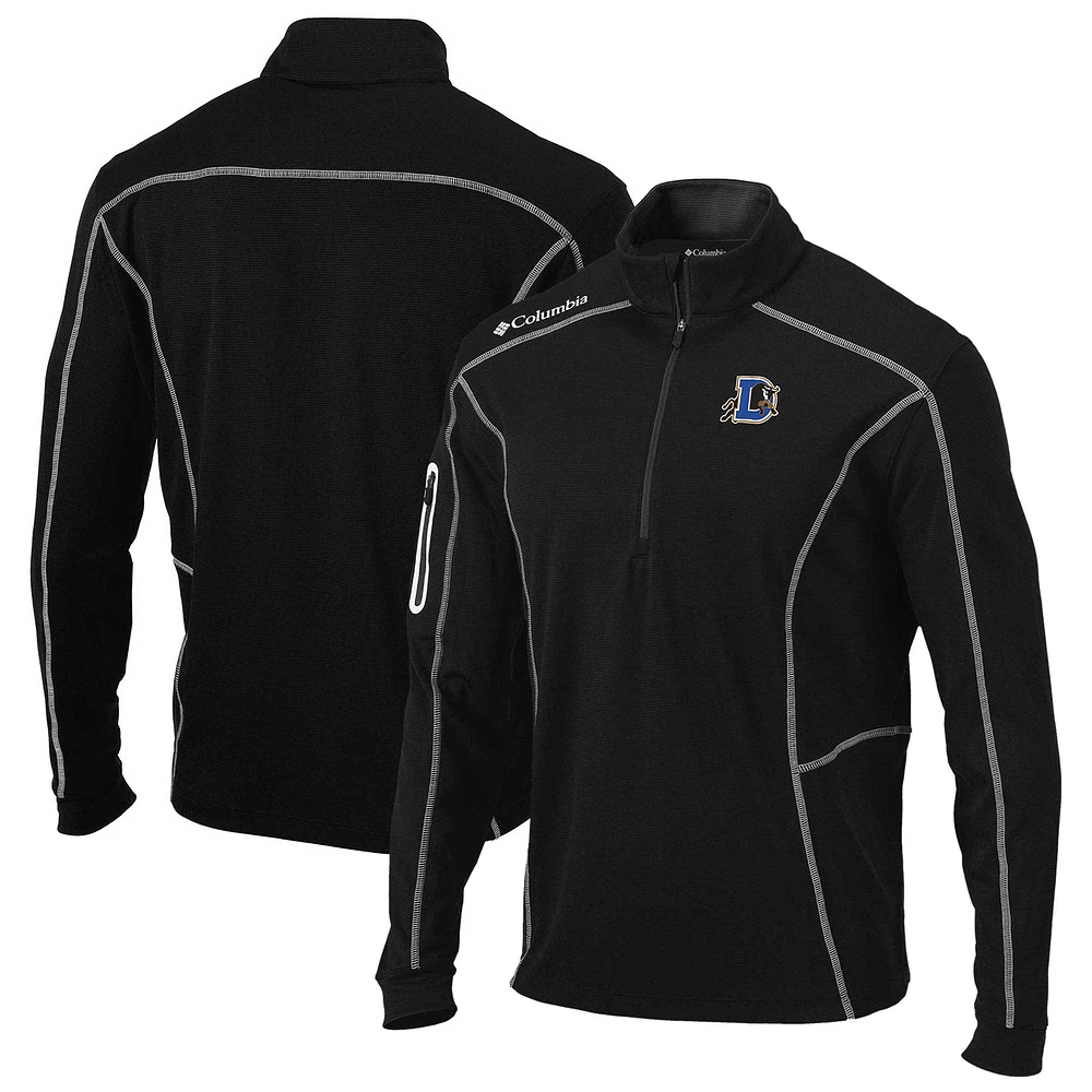 Men's Columbia Black Durham Bulls Omni-Wick Shotgun Quarter-Zip Pullover Top