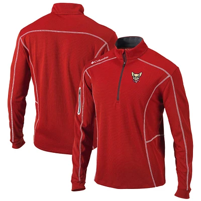 Men's Columbia Red El Paso Chihuahuas Omni-Wick Shotgun Quarter-Zip Pullover Top