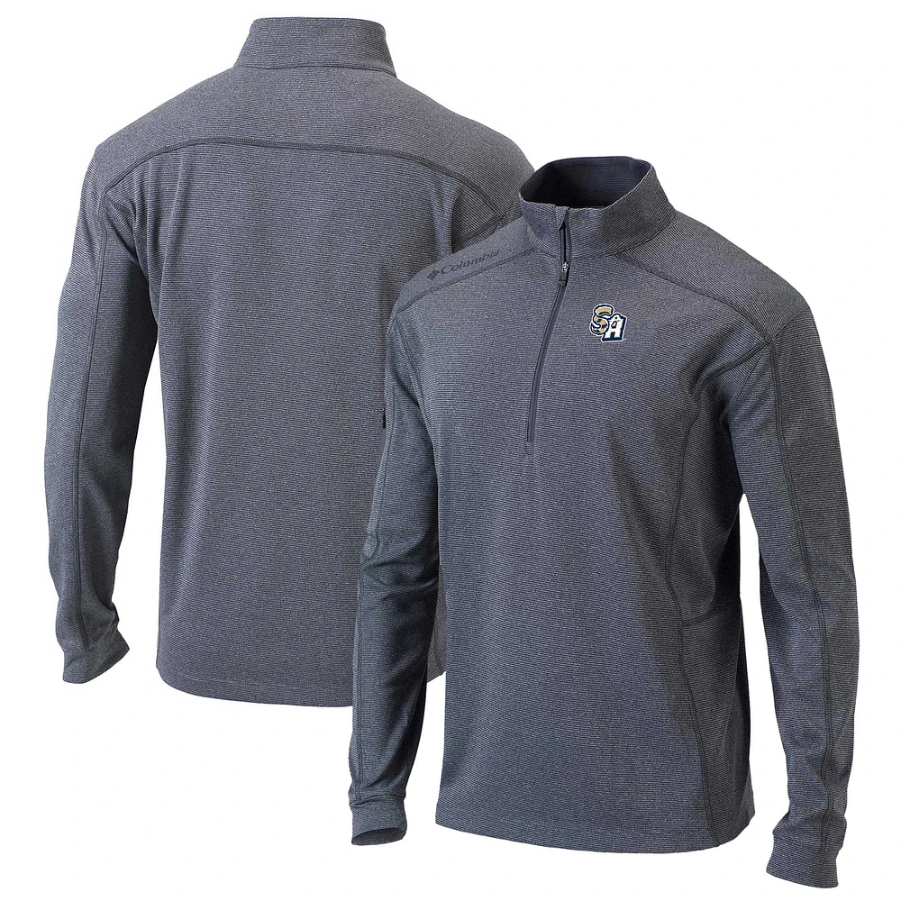 Men's Columbia Heather Gray San Antonio Missions Omni-Wick Shotgun Quarter-Zip Pullover Top