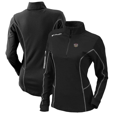 Women's Columbia Black Wisconsin Timber Rattlers Omni-Wick Shotgun Quarter-Zip Pullover Top
