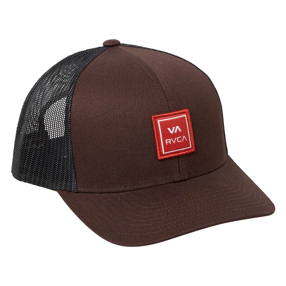Men's RVCA Brown/Black VA Station Trucker Adjustable Hat