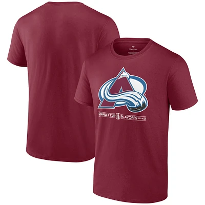 Men's Fanatics Burgundy Colorado Avalanche 2024 Stanley Cup Playoffs Breakout T-Shirt