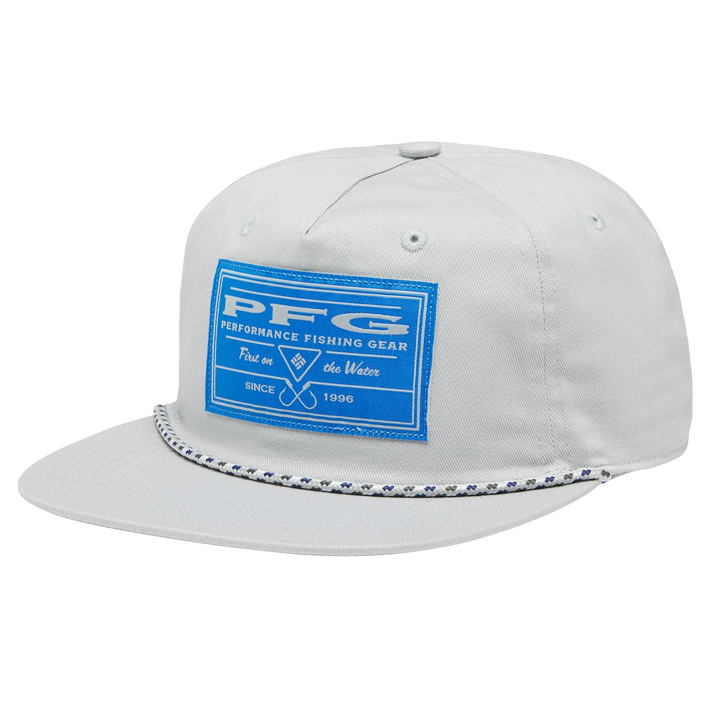 Men's Columbia Gray PFG Back Tack Snapback Hat