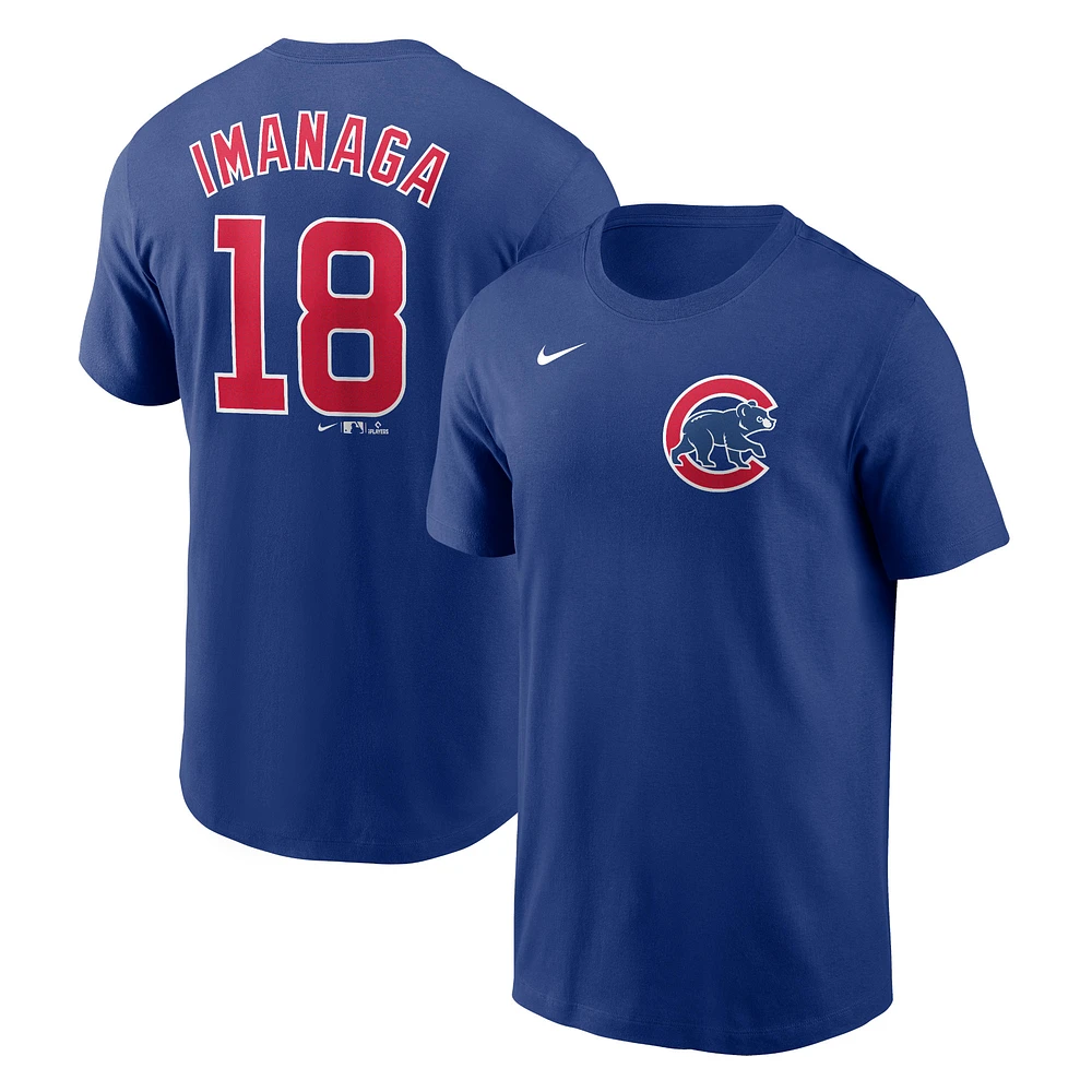 Men's Nike Shōta Imanaga Royal Chicago Cubs Fuse Name & Number T-Shirt