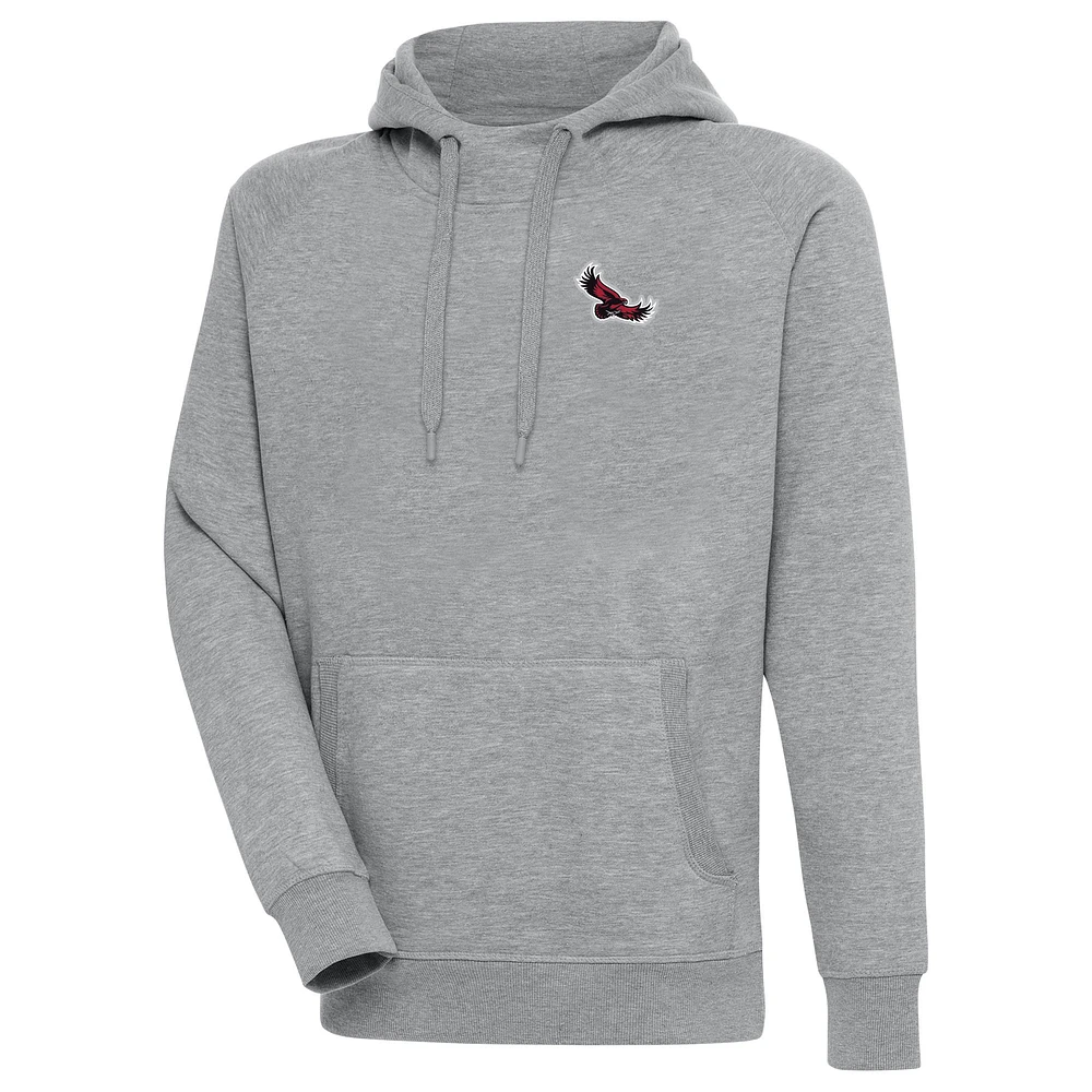 Men's Antigua Heather Gray Saint Joseph's Hawks Victory Pullover Hoodie