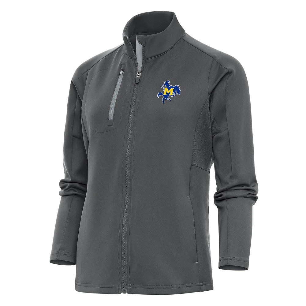 Women's Antigua Pewter McNeese State Cowboys Generation Full-Zip Jacket