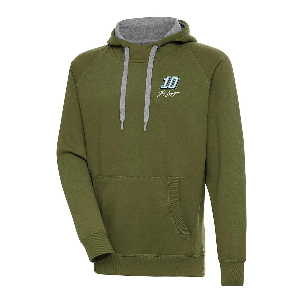 Men's Antigua Olive Noah Gragson Victory Pullover Hoodie