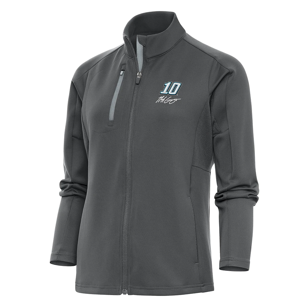 Women's Antigua Charcoal Noah Gragson Generation Full-Zip Jacket