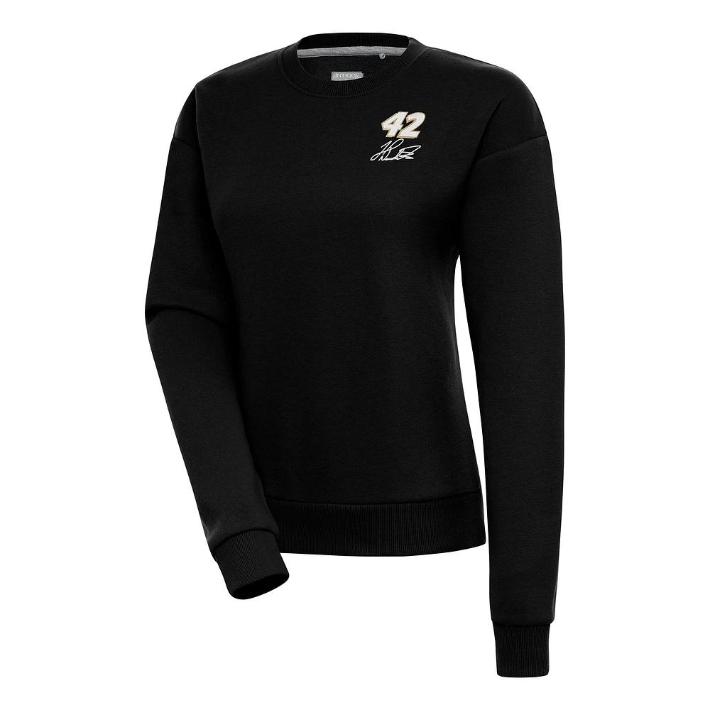 Women's Antigua Black John Hunter Nemechek Victory Pullover Sweatshirt