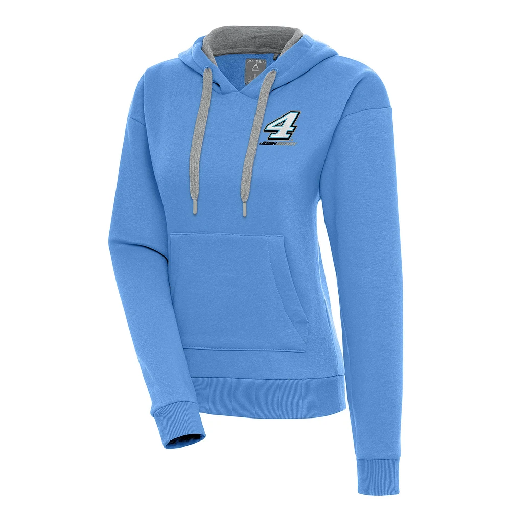 Women's Antigua Powder Blue Josh Berry Victory Pullover Hoodie