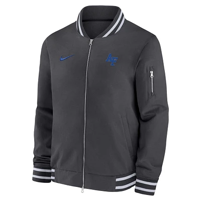 Men's Nike Anthracite Air Force Falcons Full-Zip Bomber Jacket