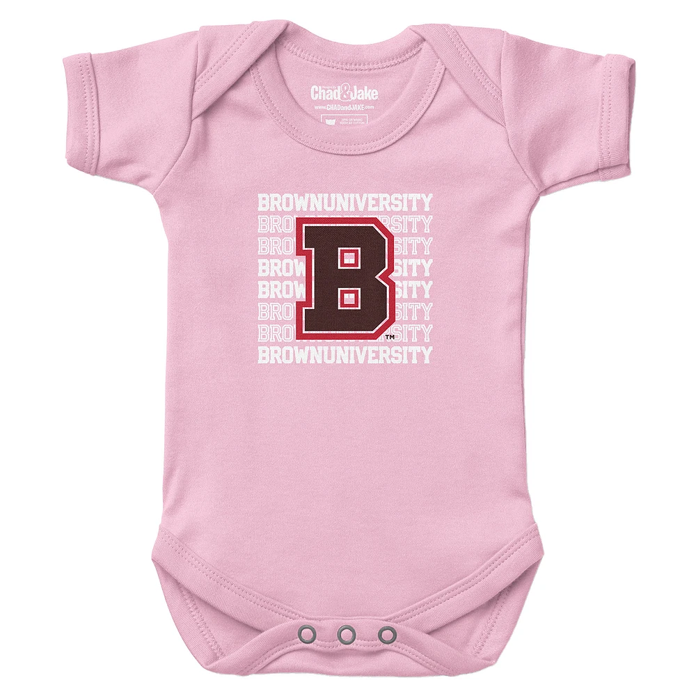 Newborn & Infant Chad Jake Light Pink Brown Bears Retro Bodysuit