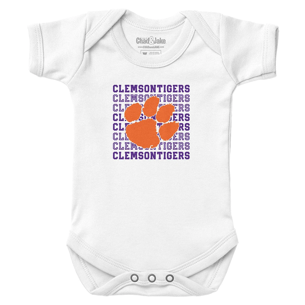 Newborn & Infant Chad Jake Clemson Tigers Retro Bodysuit