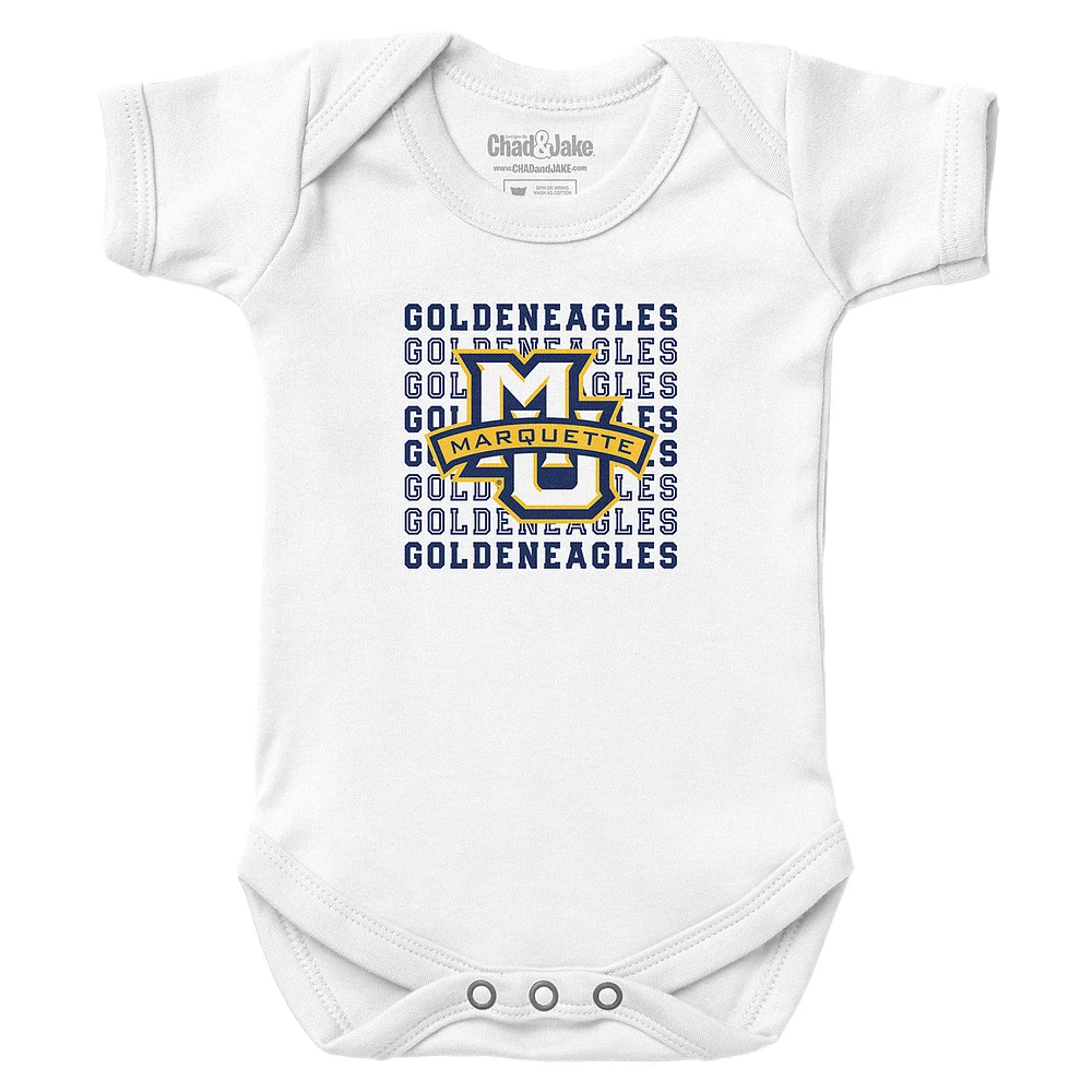 Newborn & Infant Chad Jake White Marquette Golden Eagles Retro Bodysuit
