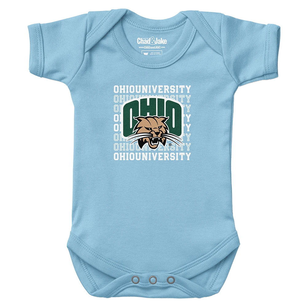 Newborn & Infant Chad Jake Light Blue Ohio Bobcats Retro Bodysuit