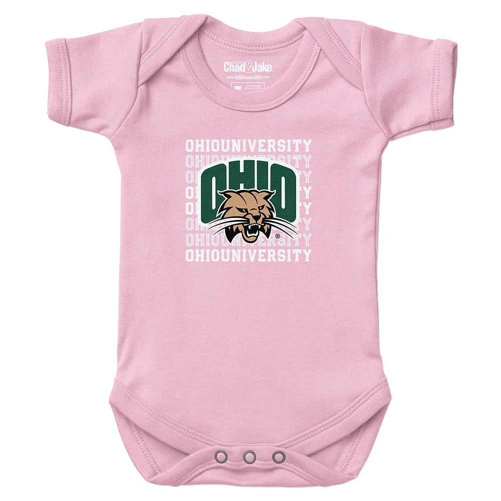 Newborn & Infant Chad Jake Light Pink Ohio Bobcats Retro Bodysuit