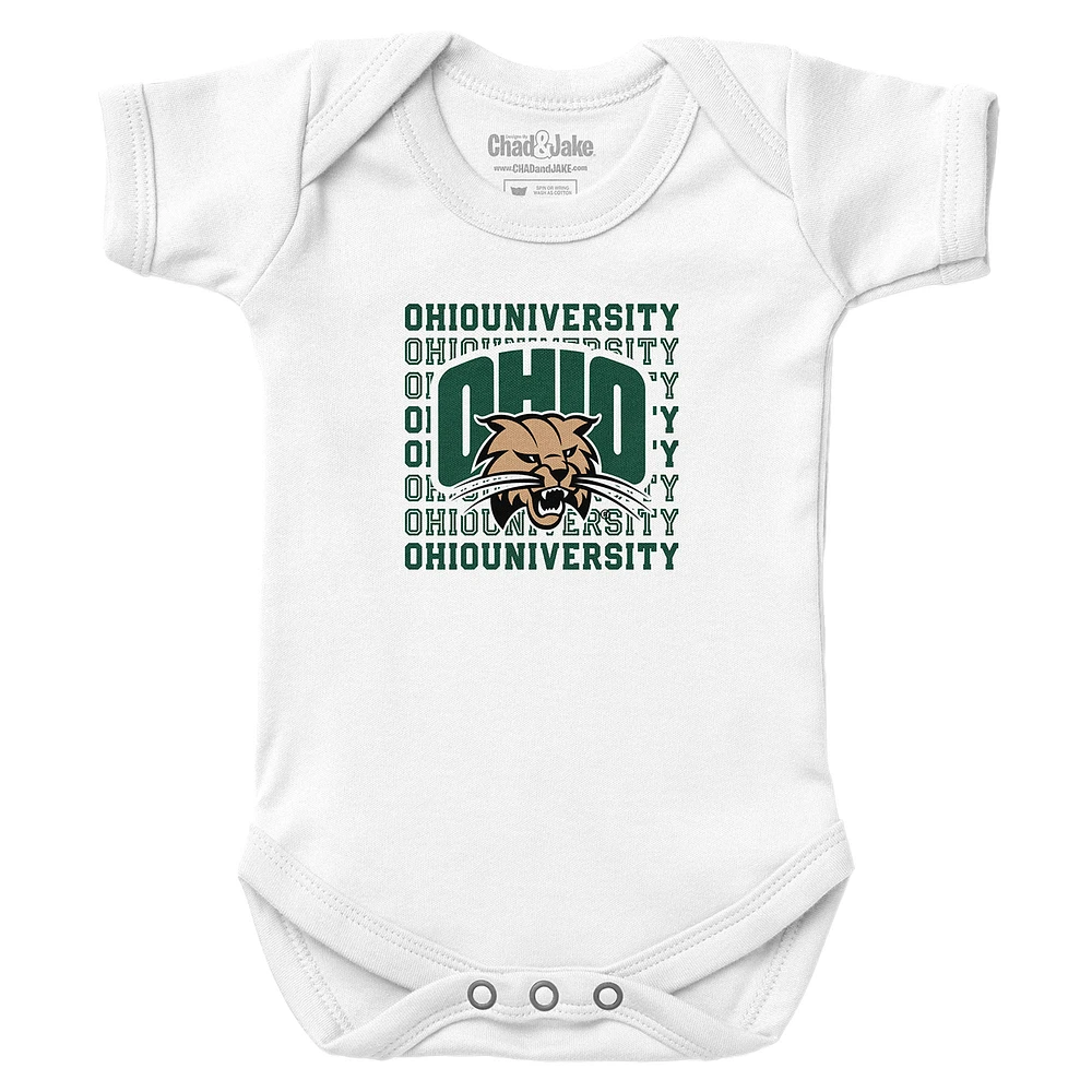 Newborn & Infant Chad Jake White Ohio Bobcats Retro Bodysuit