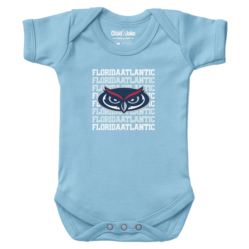 Newborn & Infant Chad Jake Light Blue Florida Atlantic Owls Retro Bodysuit