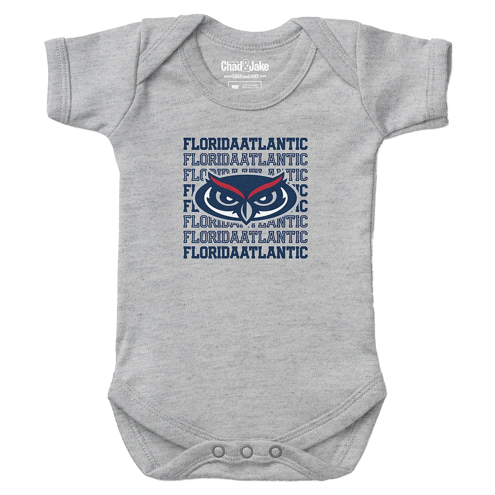 Newborn & Infant Chad Jake Heather Gray Florida Atlantic Owls Retro Bodysuit