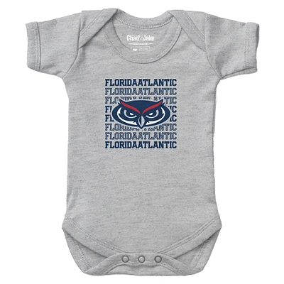 Newborn & Infant Chad Jake Heather Gray Florida Atlantic Owls Retro Bodysuit