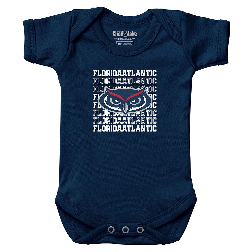 Newborn & Infant Chad Jake Navy Florida Atlantic Owls Retro Bodysuit