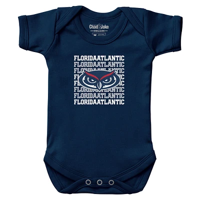 Newborn & Infant Chad Jake Navy Florida Atlantic Owls Retro Bodysuit