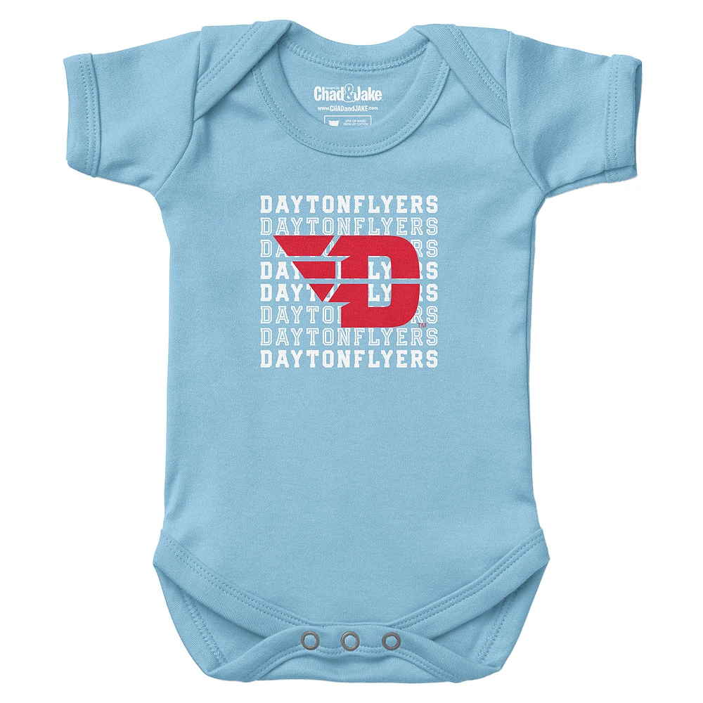 Newborn & Infant Chad Jake Light Blue Dayton Flyers Retro Bodysuit