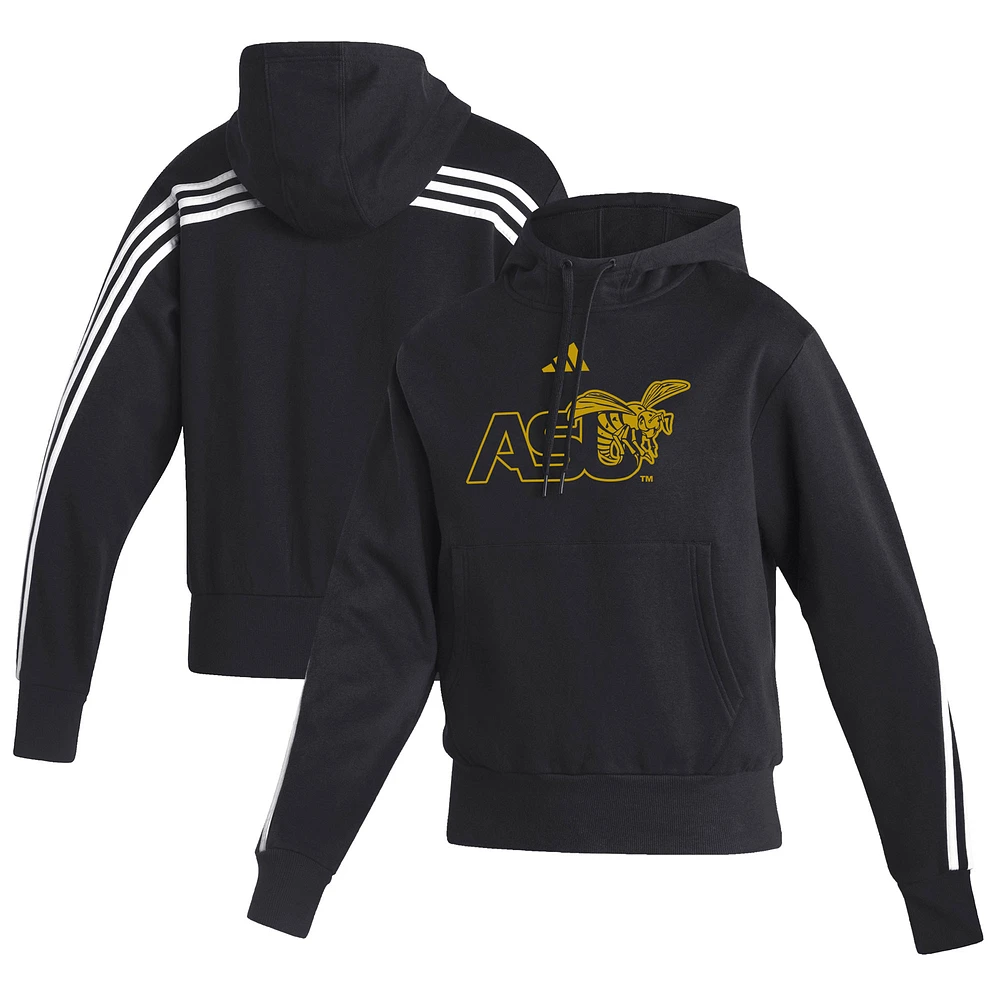 Women's adidas Black Alabama State Hornets Sideline Fashion Pullover Hoodie
