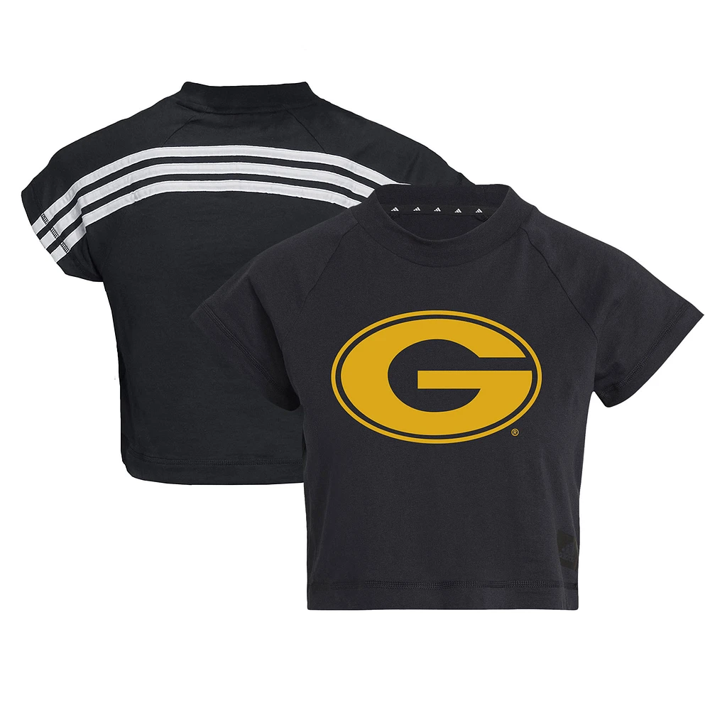 Women's adidas Black Grambling Tigers Recycled Cotton Crop Top