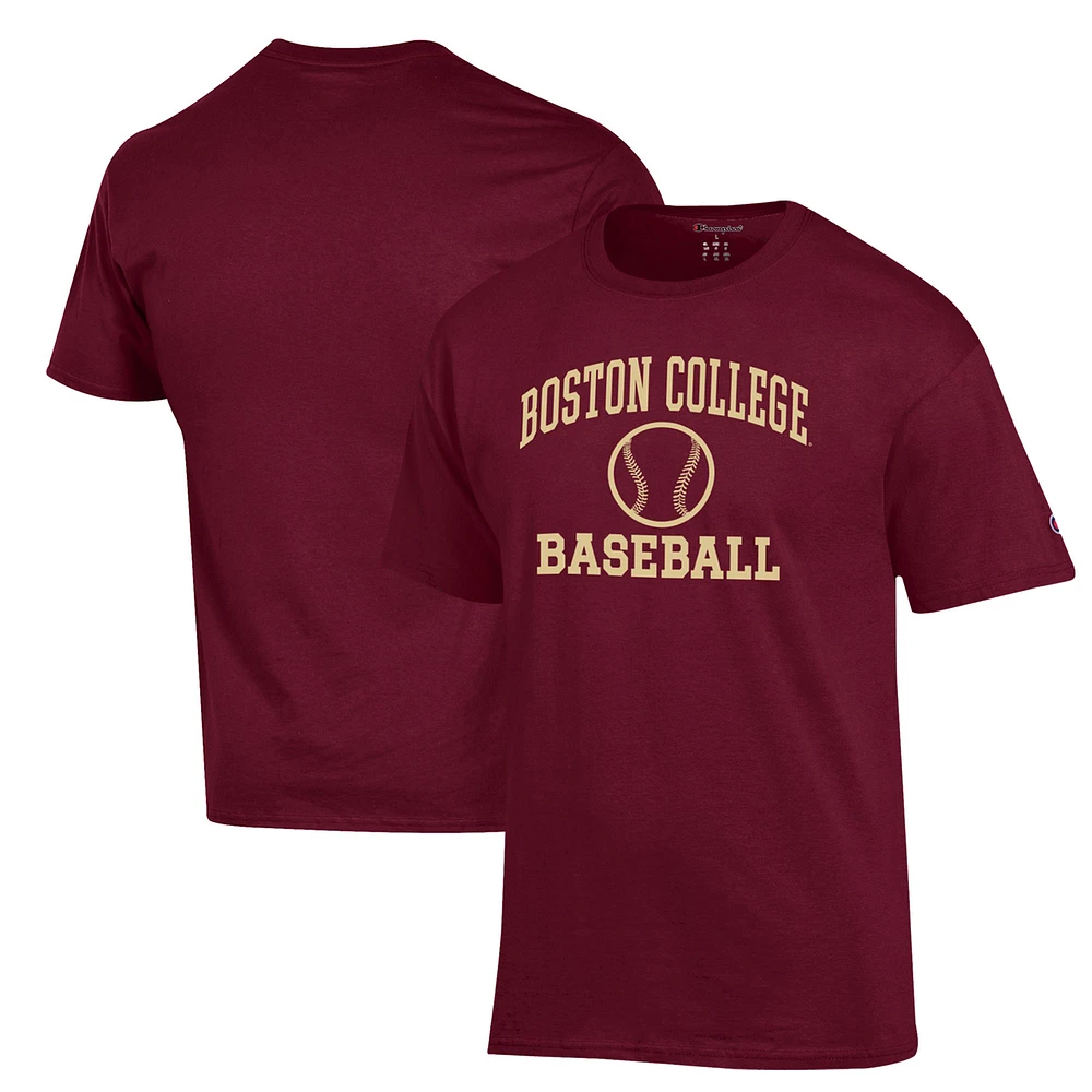 Men's Champion Maroon Boston College Eagles Icon Baseball T-Shirt