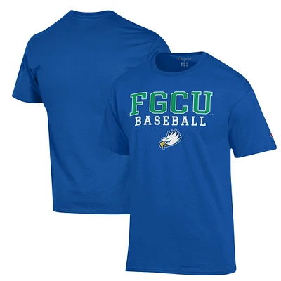 Men's Champion Blue Florida Gulf Coast Eagles Stack Baseball T-Shirt
