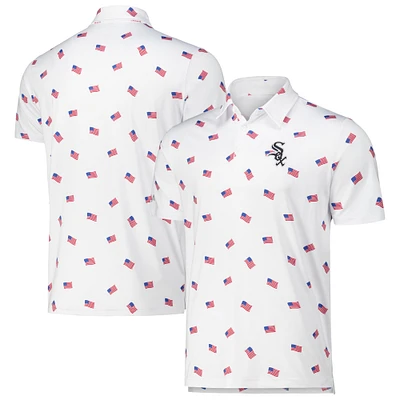 Men's Antigua White Chicago Sox Americana Polo