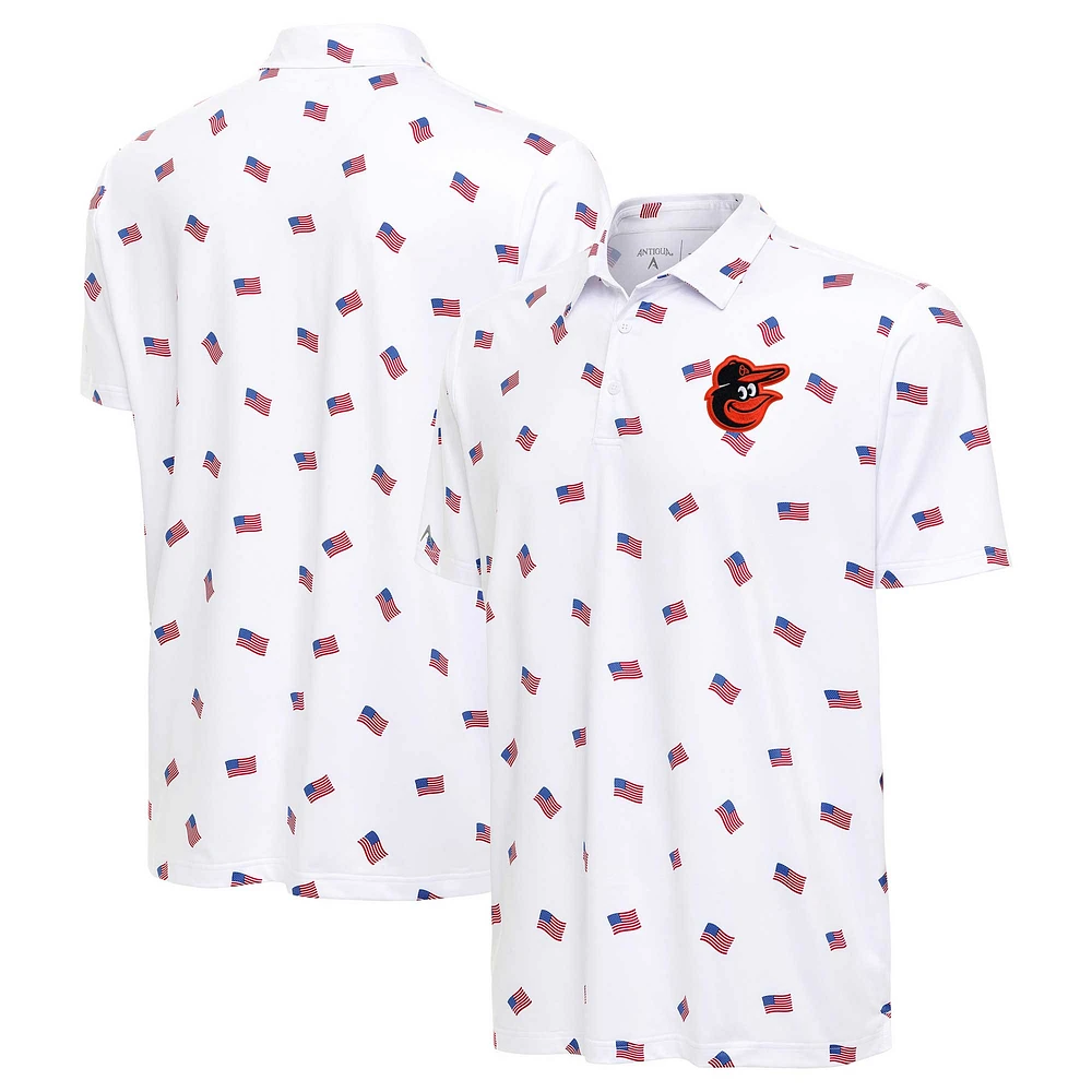 Men's Antigua White Baltimore Orioles Americana Polo
