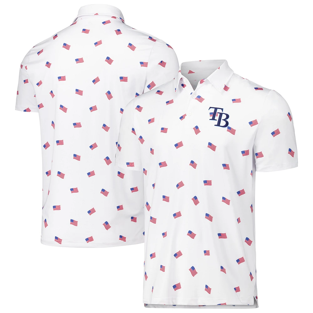 Men's Antigua White Tampa Bay Rays Americana Polo