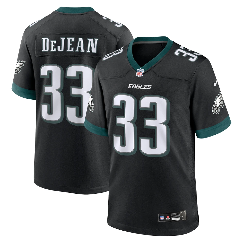 Men's Nike Cooper DeJean Black Philadelphia Eagles Alternate Player Game Jersey