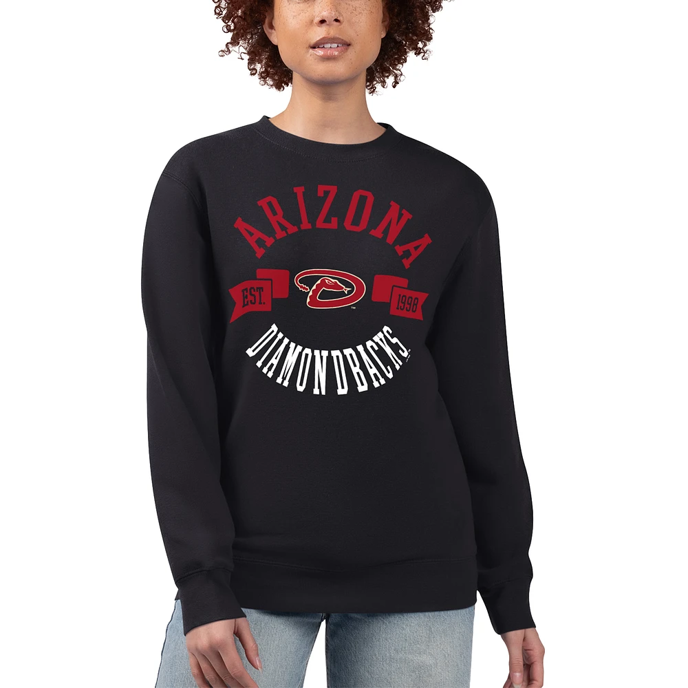 Women's G-III 4Her by Carl Banks Arizona Diamondbacks Team Logo Fleece Pullover Sweatshirt
