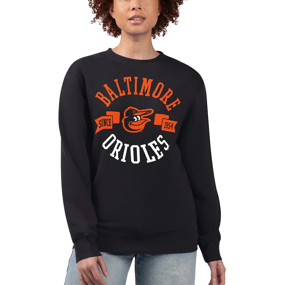 Women's G-III 4Her by Carl Banks Baltimore Orioles Team Logo Fleece Pullover Sweatshirt