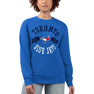 Women's G-III 4Her by Carl Banks Royal Toronto Blue Jays Team Logo Fleece Pullover Sweatshirt